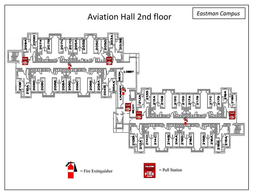Aviation Hall 2nd Safety Diagram